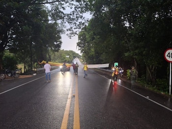 El paro volquetero en Santander fue levantado - crédito red social X