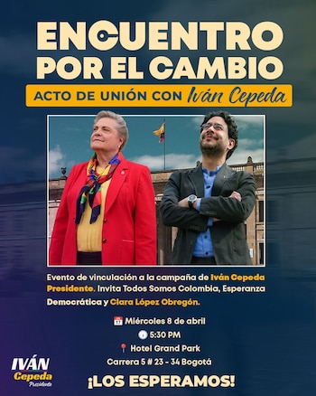 En este encuentro se presentarán los acuerdos políticos tras la adhesión a la campaña del Pacto Histórico. - crédito @ClaraLopezObre/X