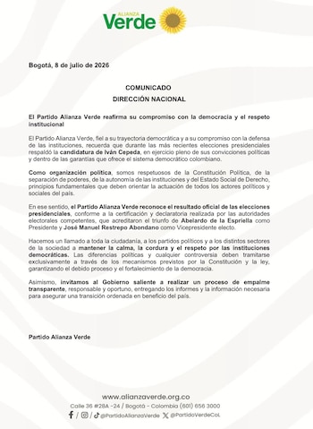 - crédito @PartidoVerdeCoL/X