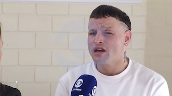 Moisés Martínez, el uruguayo de 29 años que asesinó a su padre, en una entrevista en Uruguay (Captura Subrayado/Canal 10)
