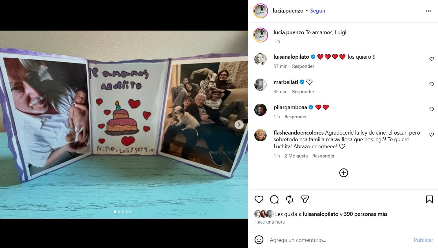 Lucía Puenzo homenajeó a Luis Puenzo compartiendo fotos inéditas familiares tras su fallecimiento a los 80 años