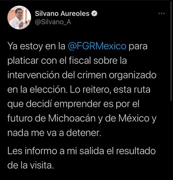 Aureoles Conejo llegó a la