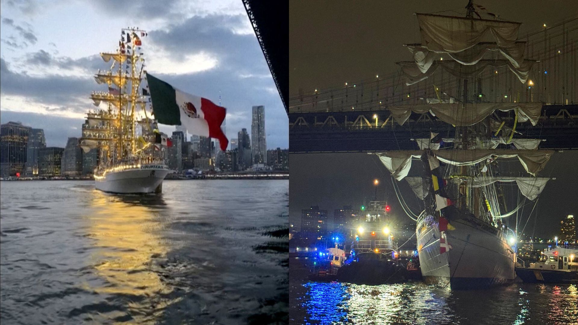 Qué falló en el choque del Buque Escuela Cuauhtémoc? Un capitán  estadounidense explica el accidente - Infobae