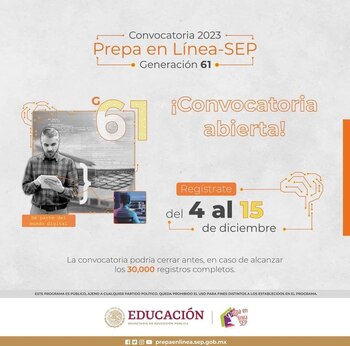 Convocatoria para estudiar la prepa