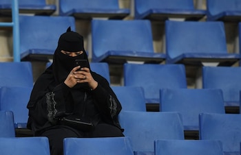 Una aficionada durante la Supercopa