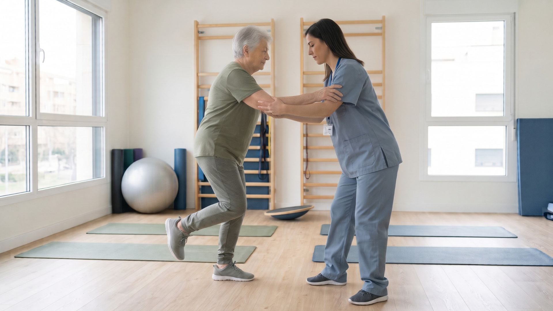 La prueba de equilibrio sobre una sola pierna durante 10 segundos ayuda a detectar a tiempo el riesgo de caídas en adultos (Imagen Ilustrativa Infobae)