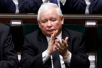 Jaroslaw Kaczynski, líder de Ley
