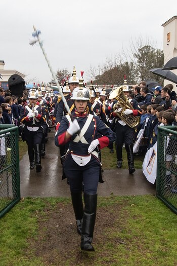 La banda militar también tocó