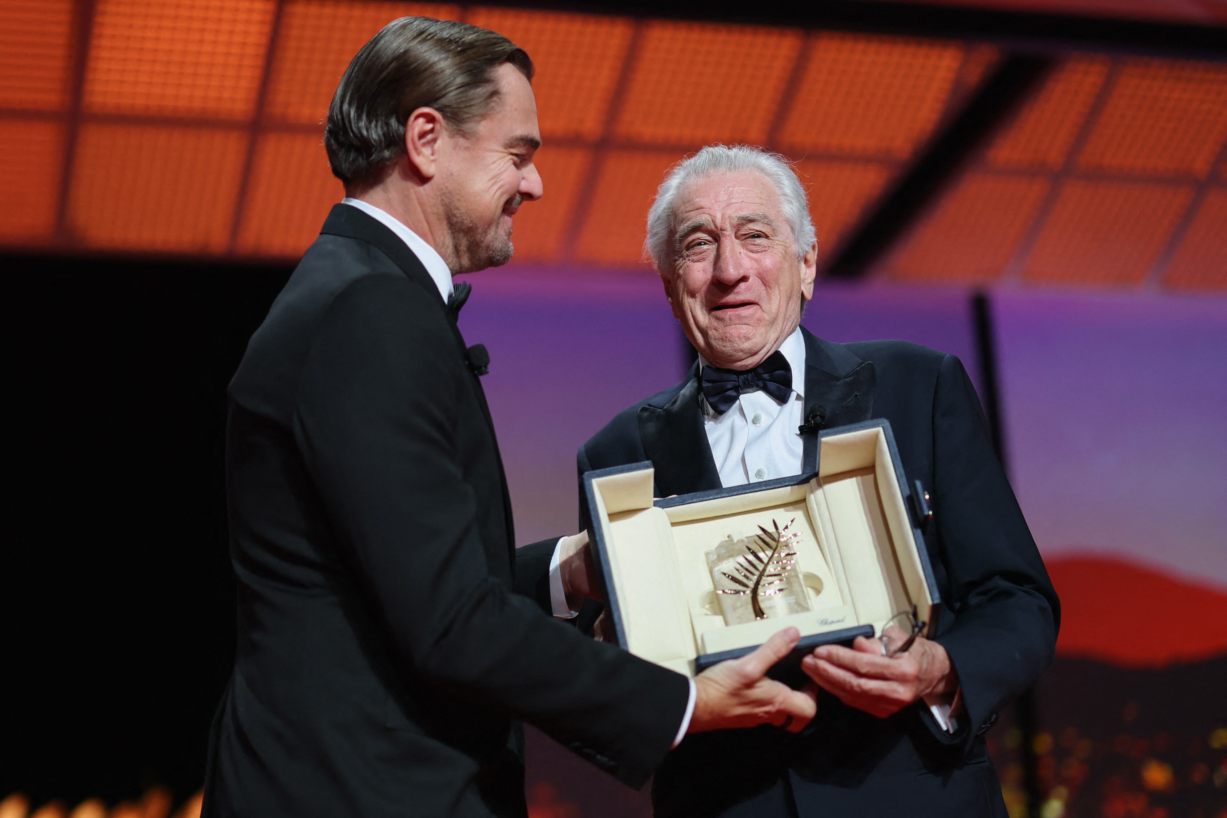 Robert De Niro recibió la Palma de Oro honorífica del Festival de Cannes 2025 por su carrera (REUTERS/Stephane Mahe)