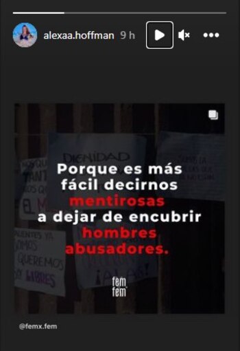 Alexa Hoffman reaccionó a caso
