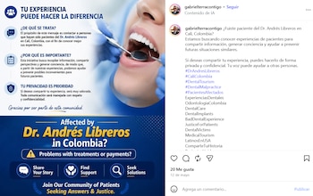 Gabriel Terra sostuvo que Andrés Felipe Libreros le advirtió sobre una supuesta infección con riesgo de cáncer y que el tratamiento pasó de un diseño de sonrisa a procedimientos por 20.200 dólares - crédito Instagram