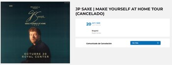 Concierto de JP Saxe en