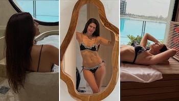 El día de relax de Isabel Macedo: bikini y spa frente a la laguna