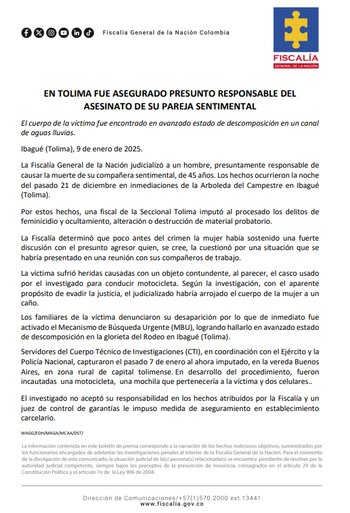 Esta fue la misiva de