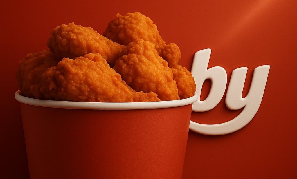 Menú inicial de Frisby España, que incluye pollo frito en formato bucket, acompañamientos como papas fritas, arroz, yuca y tequeños - crédito @frisby_es/Instagram