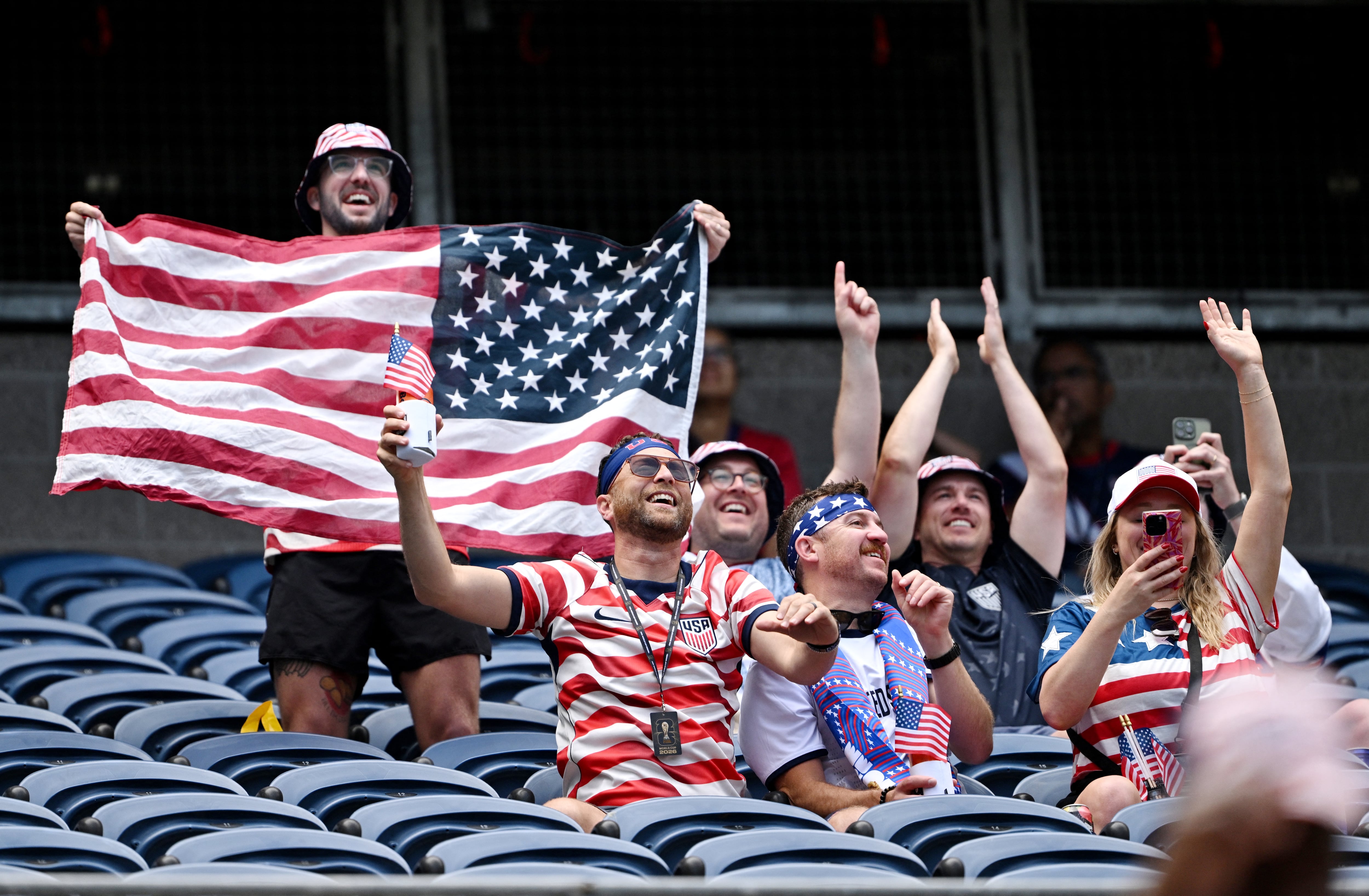 Aficionados de Estados Unidos en las tribunas durante el Mundial 2026, celebrado dos meses antes de la reciente integración del fútbol juvenil bajo la federación nacional (IMAGN IMAGES via Reuters/Troy Wayrynen)