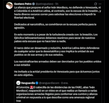 Gustavo Petro repitió su mensaje