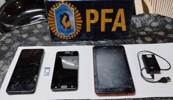 Lo secuestrado al sospechoso