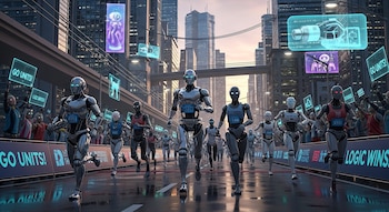 robot humanoide - atletas - maratón - tecnología - 21 de abril