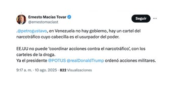 Con esta publicación, el expresidente