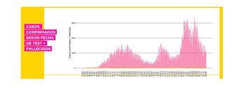 grafico casos confirmados segun fecha de test fallecidos
