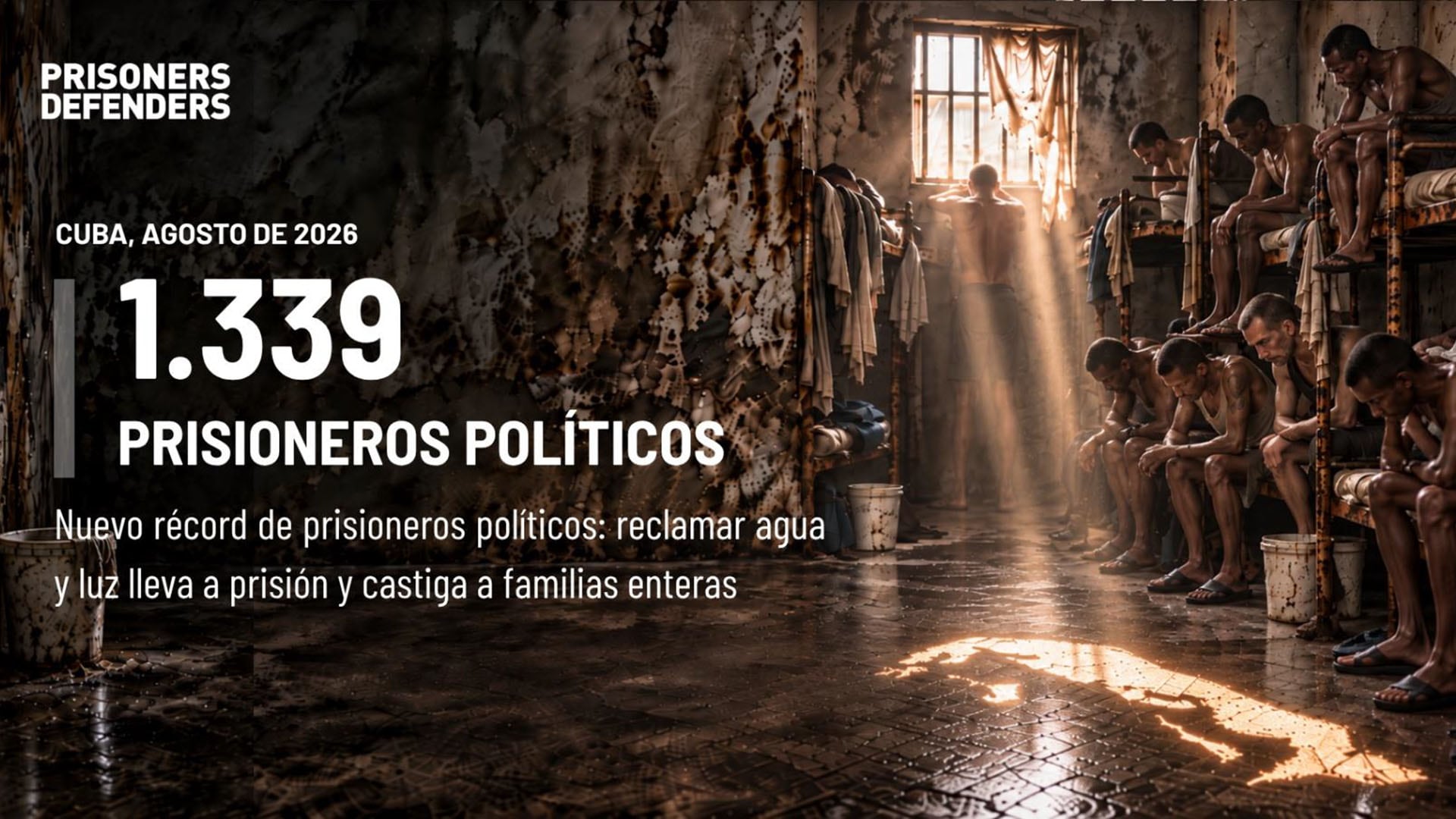 Cuba alcanzó la cifra de 1.339 presos políticos (Prisoners Defenders)