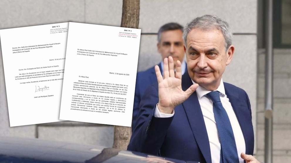 La carrera contrarreloj de Zapatero para explicar el origen de sus joyas: escribió a Arabia Saudí en junio y volvió a hacerlo en agosto, pero la confirmación nunca llegó La carrera contrarreloj de Zapatero para explicar el origen de sus joyas: escribió a Arabia Saudí en junio y volvió a hacerlo en agosto, pero la confirmación nunca llegó