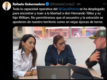 Gobernadora del Meta rechazó secuestro