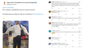 El presidente del Concejo de Bogotá, Papo Amín, publicó un mensaje tras la caída de una joven que intentó evadir el pago en una estación de TransMilenio - crédito captura @papoaminCD/X