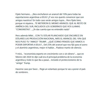 Fuertes criticas de cristina kirchner a Milei tuit 2