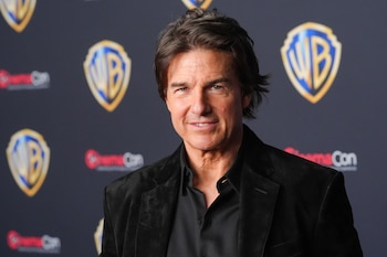 Tom Cruise llega a la presentación de Warner Bros. en CinemaCon el martes 14 de abril de 2026, en el Caesars Palace de Las Vegas. (Foto AP /Chris Pizzello)