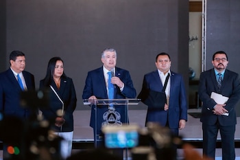El nuevo funcionario realizó su primera comparecencia pública desde el Salón Morazán de Casa Presidencial (Foto: Casa Presidencial)