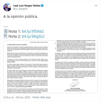 el magistrado acusa que los