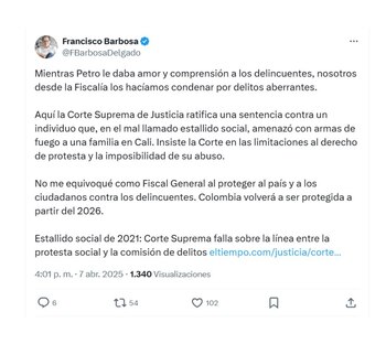 Con este mensaje, el exfiscal