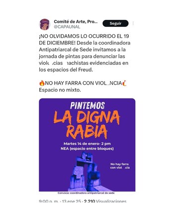 Rechazo al 'Jueves de Freud'