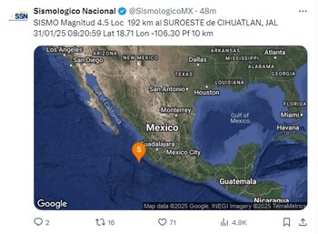 (X @SismologicoMX)