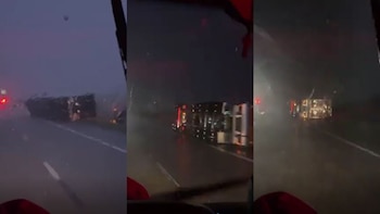 Más de 10 camiones volcaron