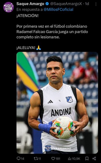 Radamel fue capitán y jugó