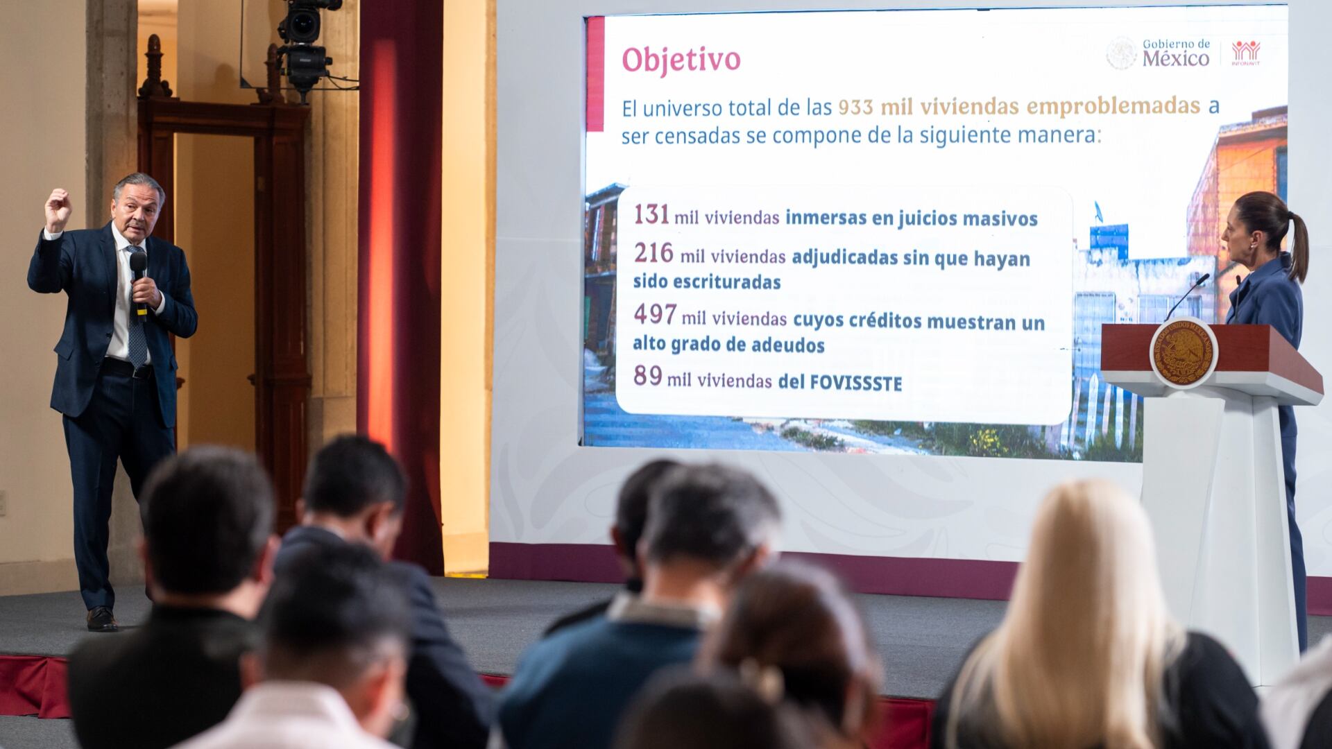 El Infonavit detecta más de 933 mil viviendas con problemas de crédito en México. (Presidencia)