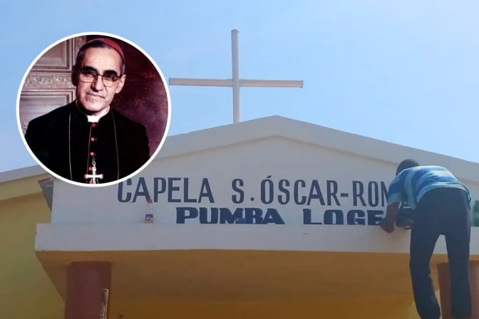Capilla dedicada a San Óscar Romero en Angola, África. | Crédito: Arzobispado de San Salvador / Padre Edmundo Aguilera