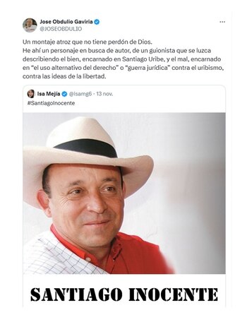 Con esta publicación, el excongresista