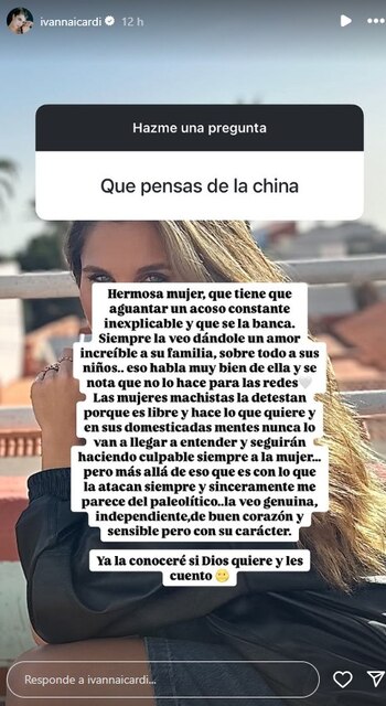 El apoyo de Ivana Icardi