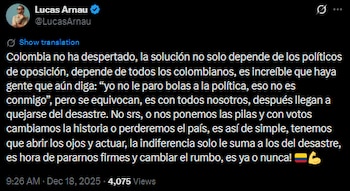 El cantante Lucas Arnau se