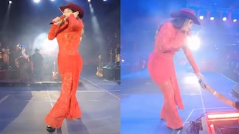 Le avientan celular a Yuridia en pleno concierto y la cantante mexicana pone un alto
