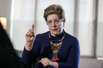 Gloria Inés Ramírez, ministra del Trabajo, lidera el trámite del proyecto de reforma laboral del Gobierno Petro - crédito Colprensa