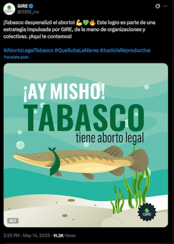 Foto: X: @GIRE_mx