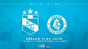 A qué hora juega Sporting Cristal vs Bentín Tacna Heroica por la Copa de la Liga 2026.