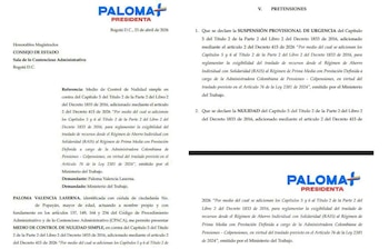 La senadora acusa al Gobierno de intentar apropiarse de $25 billones de los ahorros pensionales de colombianos que aún no cumplen con los requisitos para jubilarse - crédito @PalomaValenciaL/X