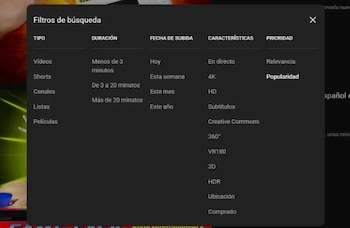 Usuarios pueden configurar las búsquedas
