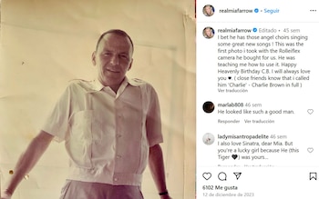 Frank Sinatra fotografiado por Mia Farrow